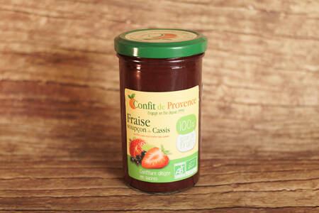 confiture 100% fruits fraise soupçon de cassis 290 g BIO