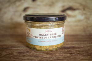 rillettes truite de Gruyère, citron vert & basilic 140 g 